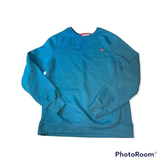 Champion Other - Champion Youth Unisex M 10-12 Dbl Dry Sweatshirt Blue/Pink Logo